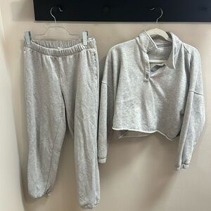 Aerie grey sweat suit